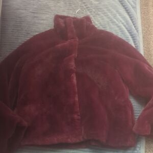 Colleen Lopez Plush Burgundy Jacket